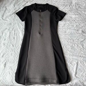 Harlowe & Graham Black Sheath Midi Dress Zipper Short Sleep